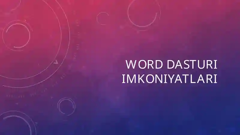 Word dasturi