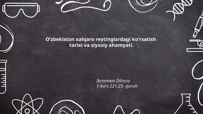 Oʻzbekiston xalqaro reytinglardagi koʻrsatish tarixi va siyosiy ahamyati 1