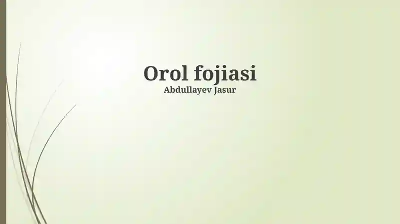 Orol fojiasi