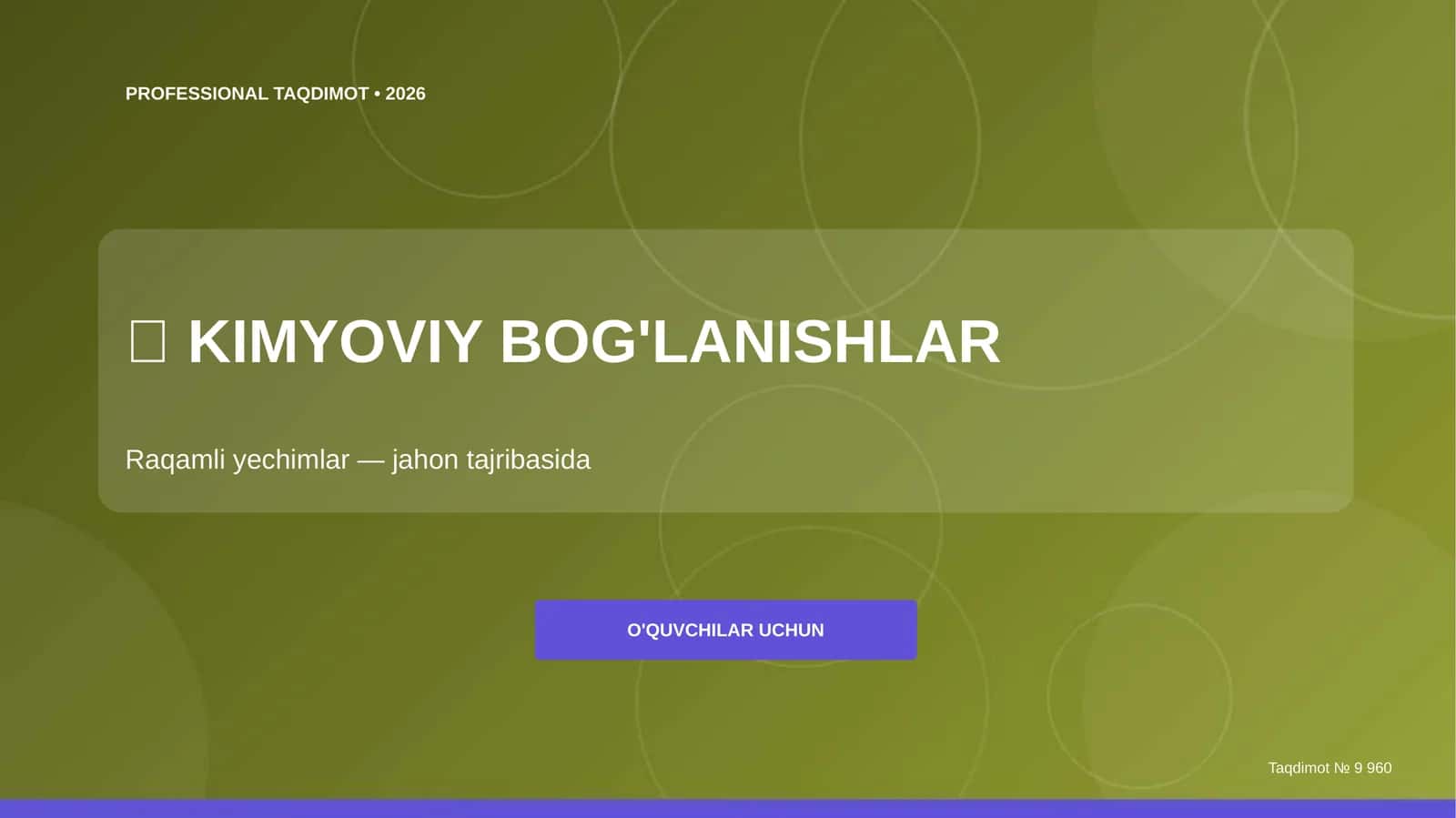 KIMYOVIY BOG'LANISHLAR 1