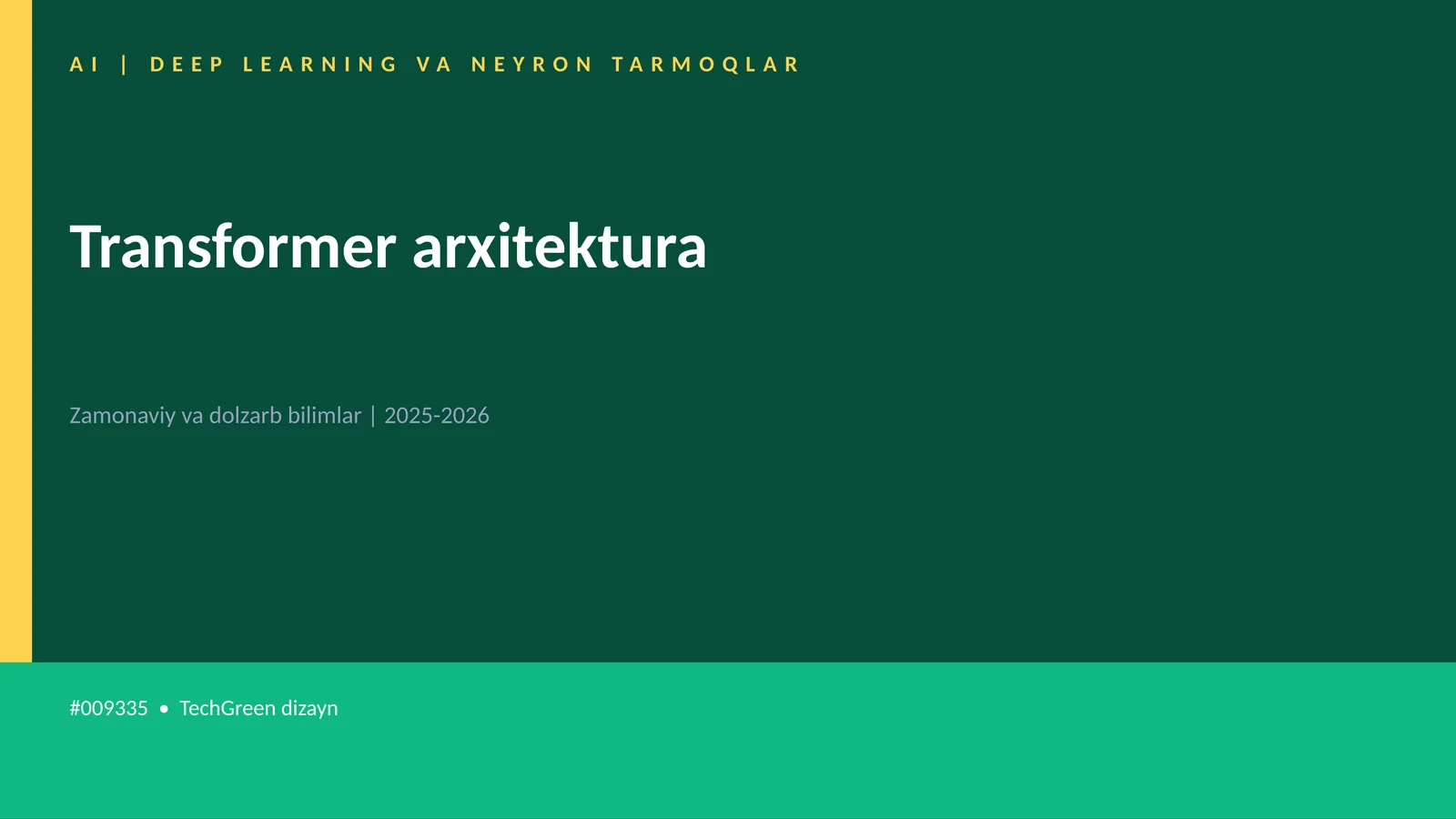Transformer arxitektura 1