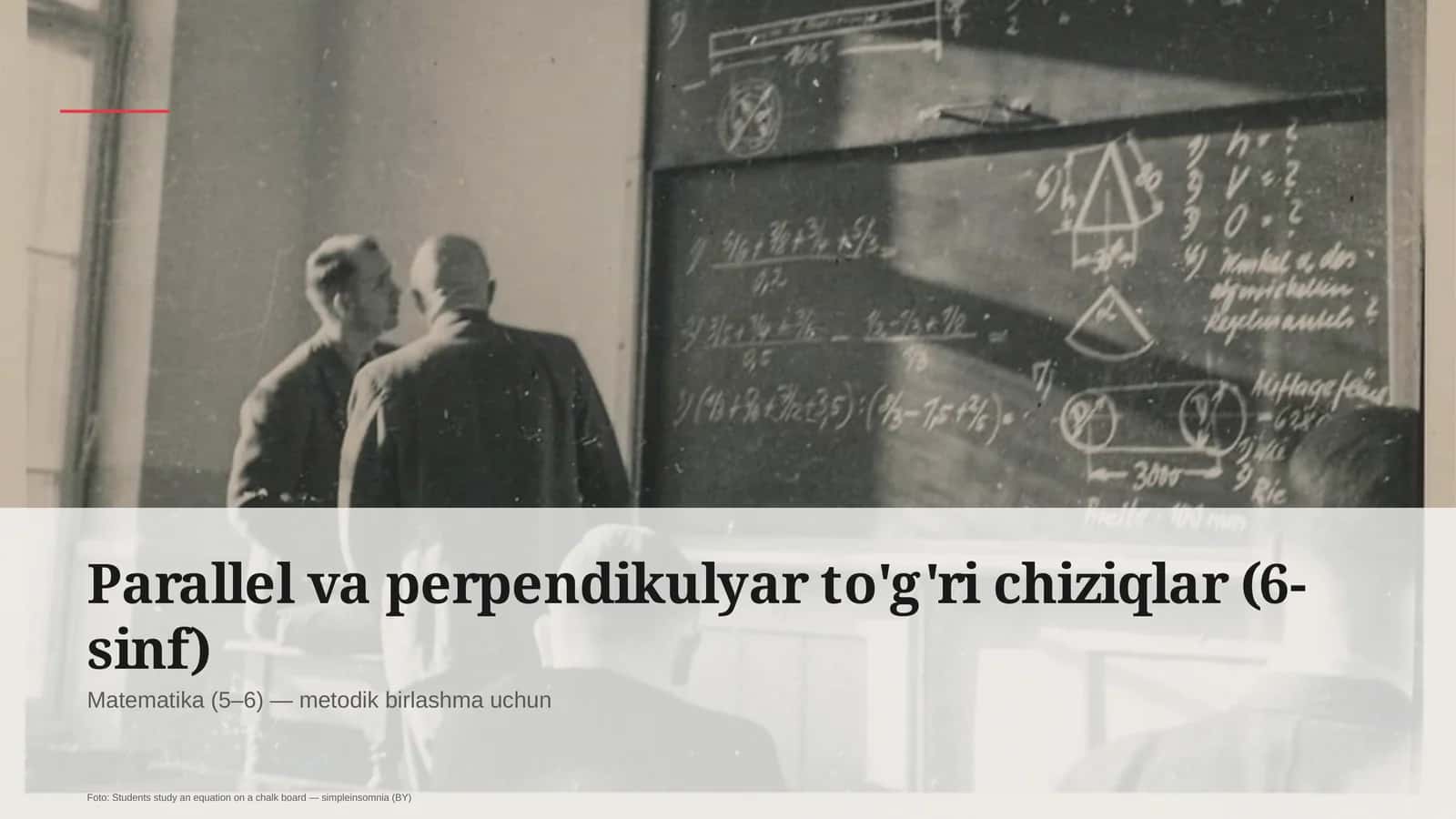 Parallel va perpendikulyar to'g'ri chiziqlar (6-sinf) 1