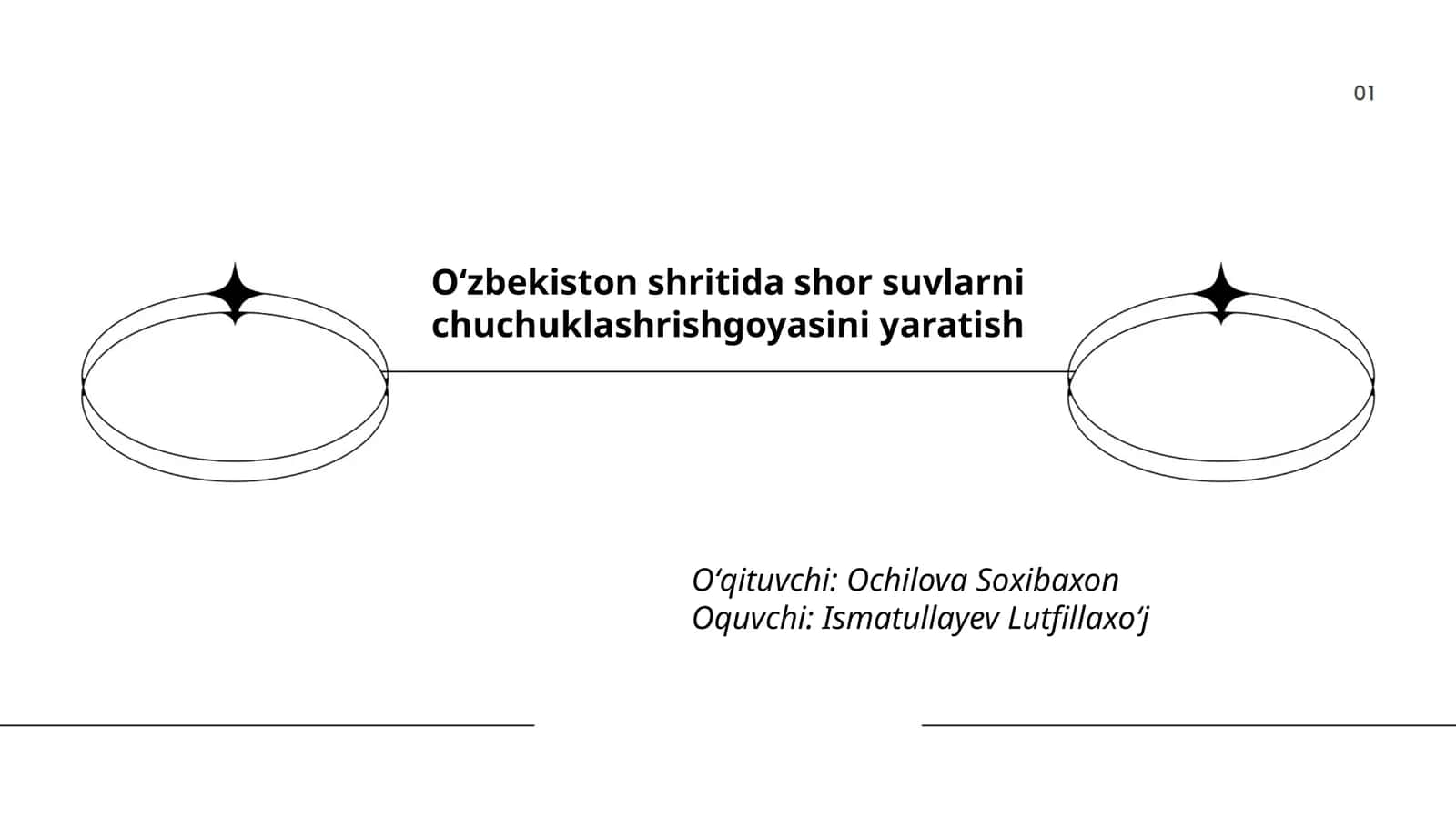 Oʻzbekiston shritida shor suvlarni chuchuklashrishgoyasini yaratish 1