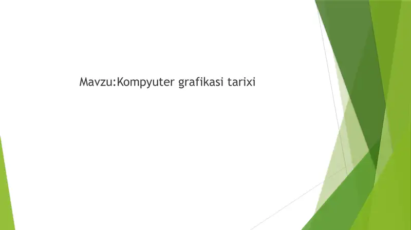 Kompyuter grafikasi tarixi 1