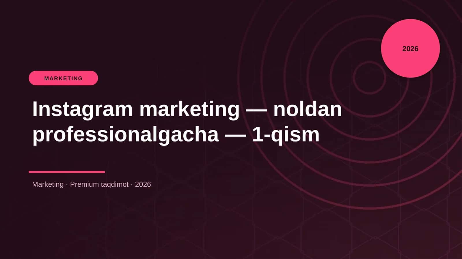 Instagram marketing — noldan professionalgacha — 1-qism 1