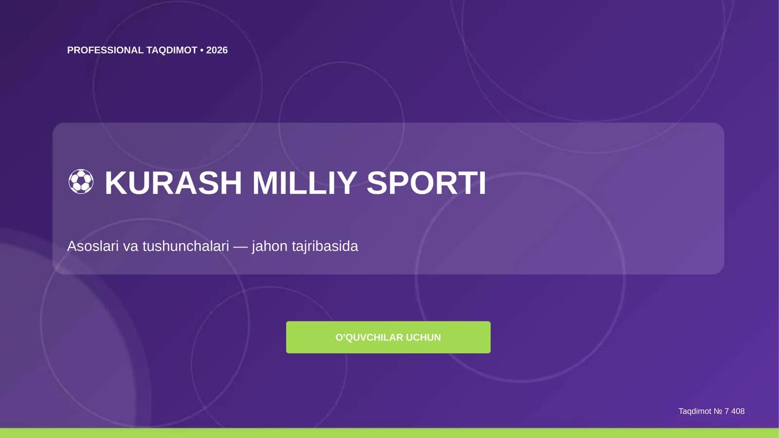 Kurash milliy sporti: asoslari va tushunchalari (jahon tajribasida) [o'quvchilar uchun] 1