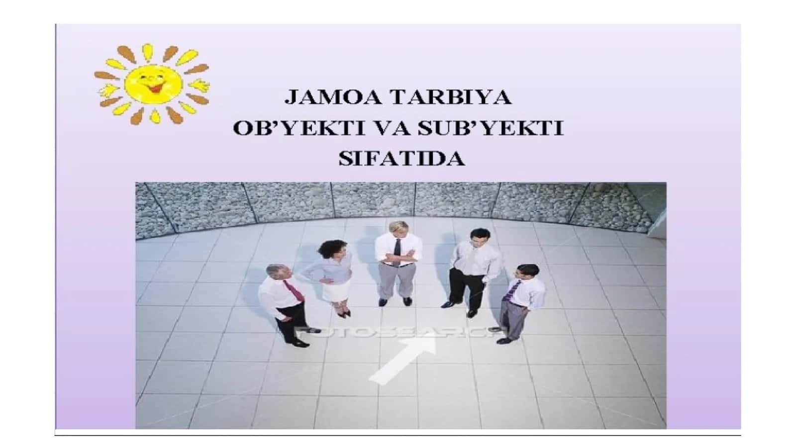 Jamoa tarbiyasi 1