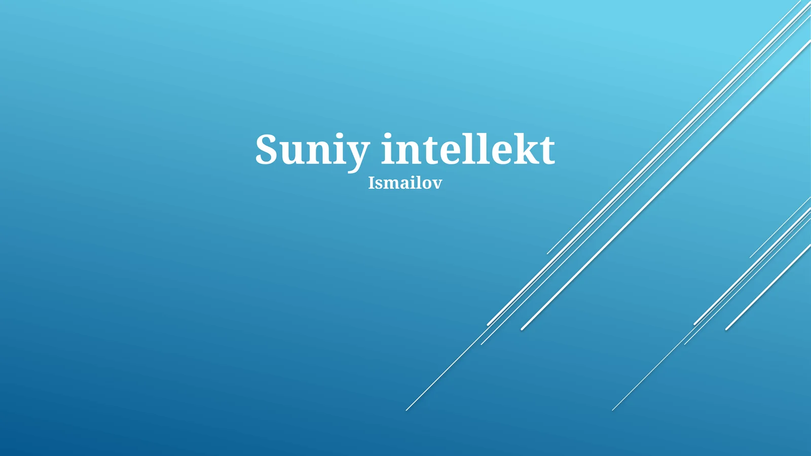 Sun'iy intellekt 1