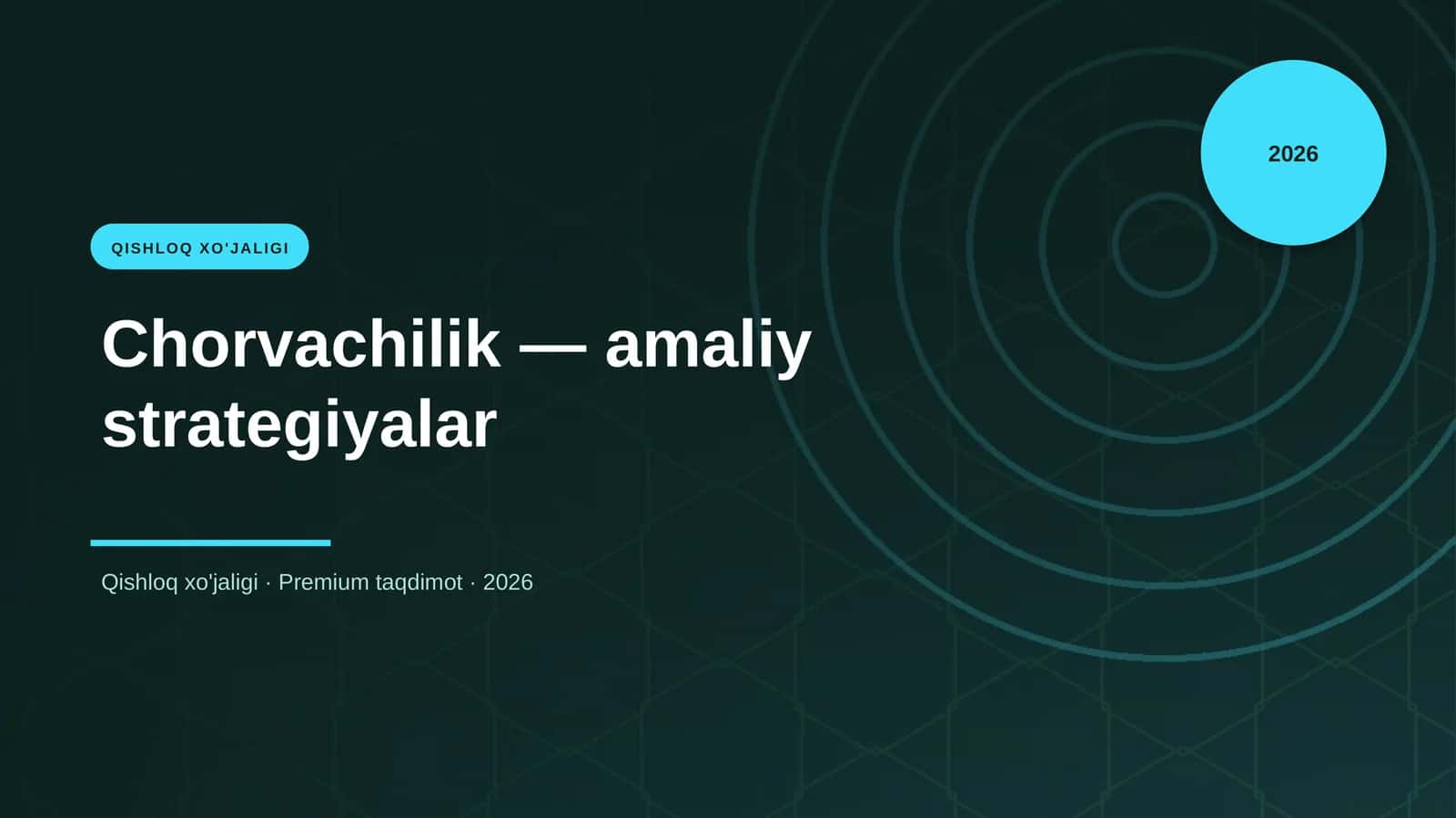 Chorvachilik — amaliy strategiyalar 1