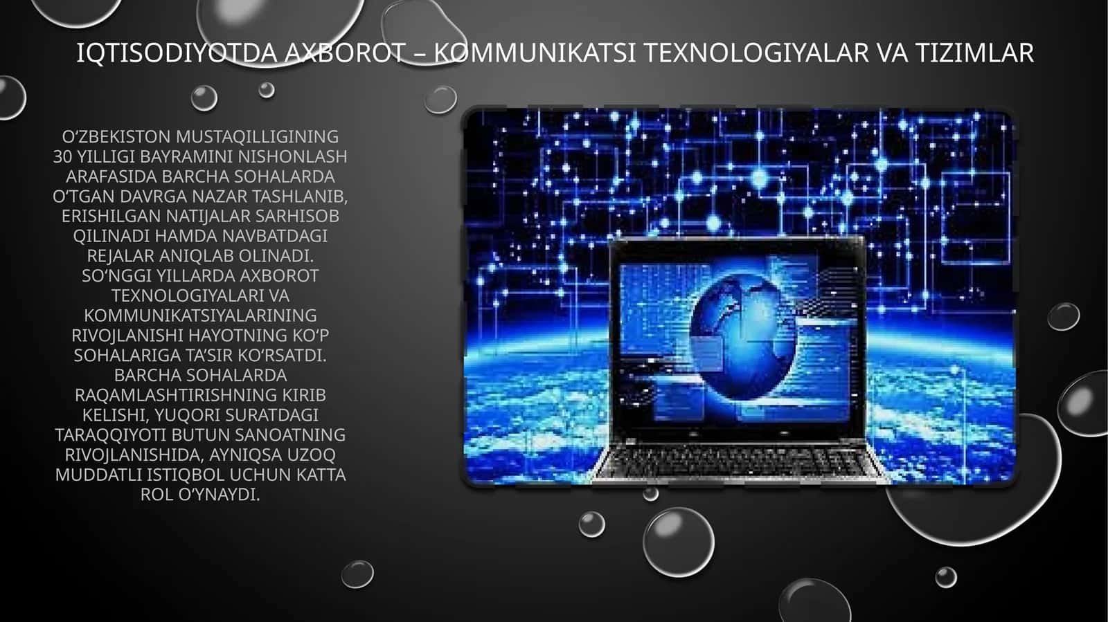 Iqtisodiyotda axborot – kommunikatsi texnologiyalar va tizimlar 1