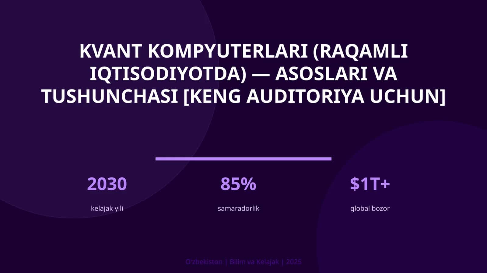 Kvant kompyuterlari (raqamli iqtisodiyotda) — asoslari va tushunchasi [keng auditoriya uchun] 1