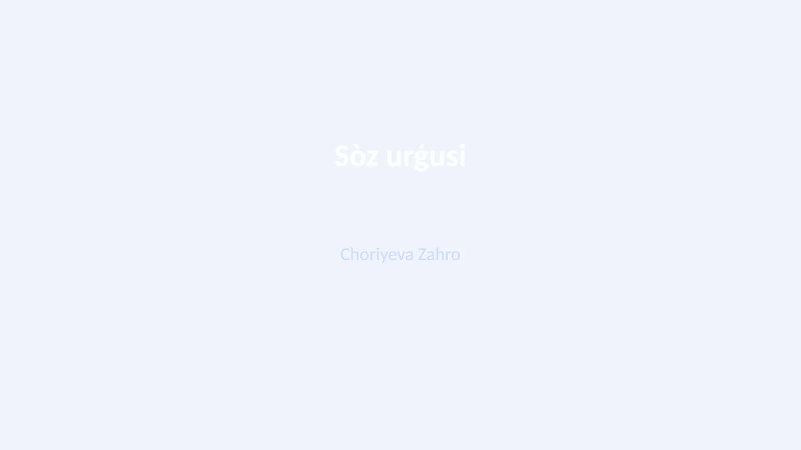 Sòz urģusi 1
