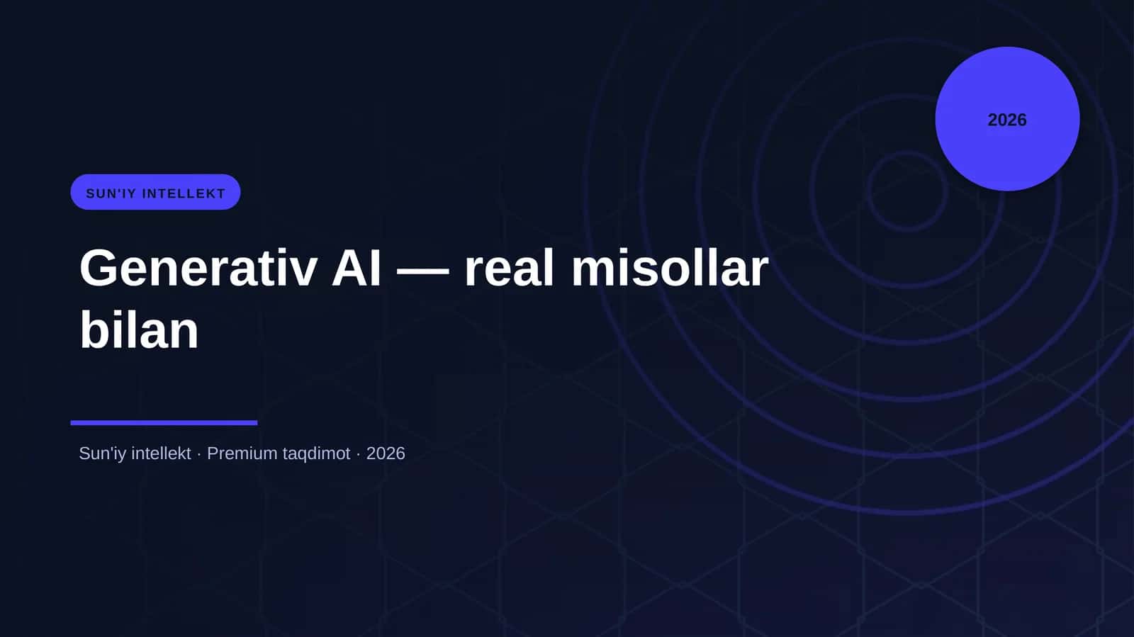 Generativ AI — real misollar bilan 1