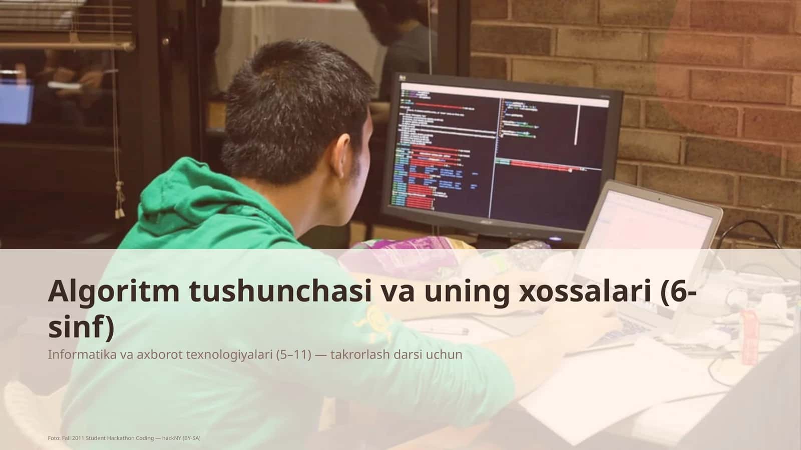 Algoritm tushunchasi va uning xossalari (6-sinf) 1