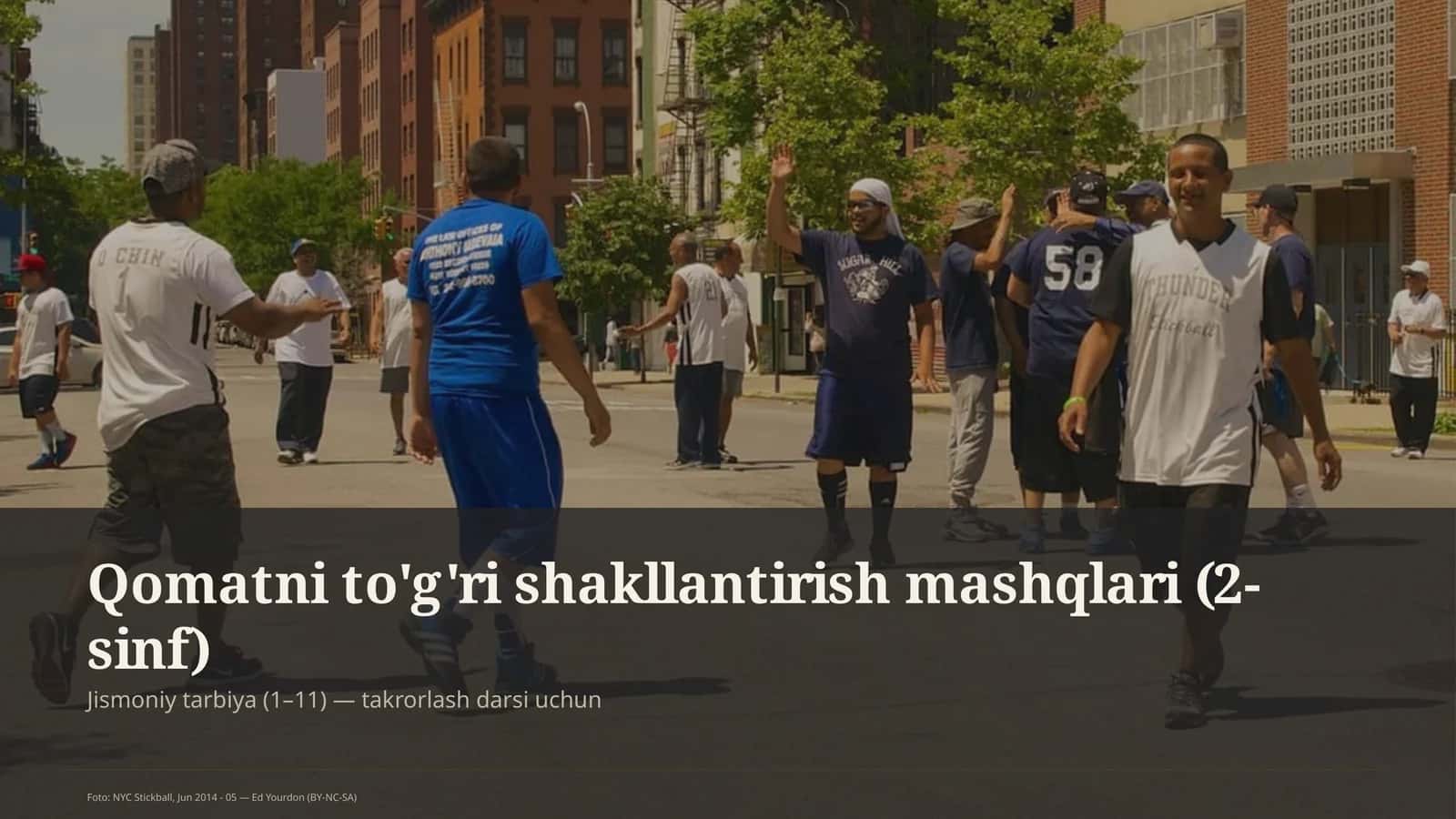 Qomatni to'g'ri shakllantirish mashqlari (2-sinf) 1