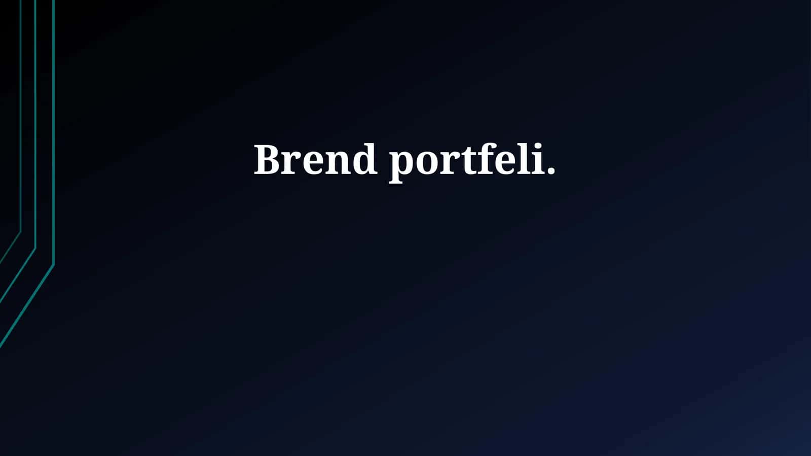 Brend Portfeli: Strategiya va Rejalashtirish 1