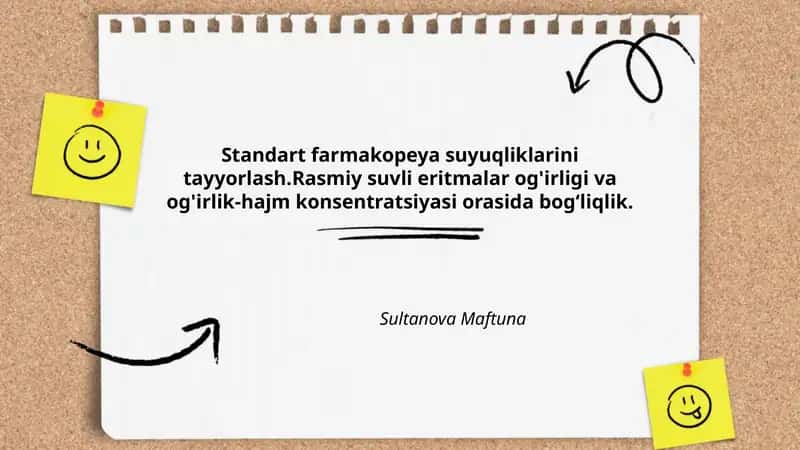 Standart farmakopeya suyuqliklarini tayyorlash 1