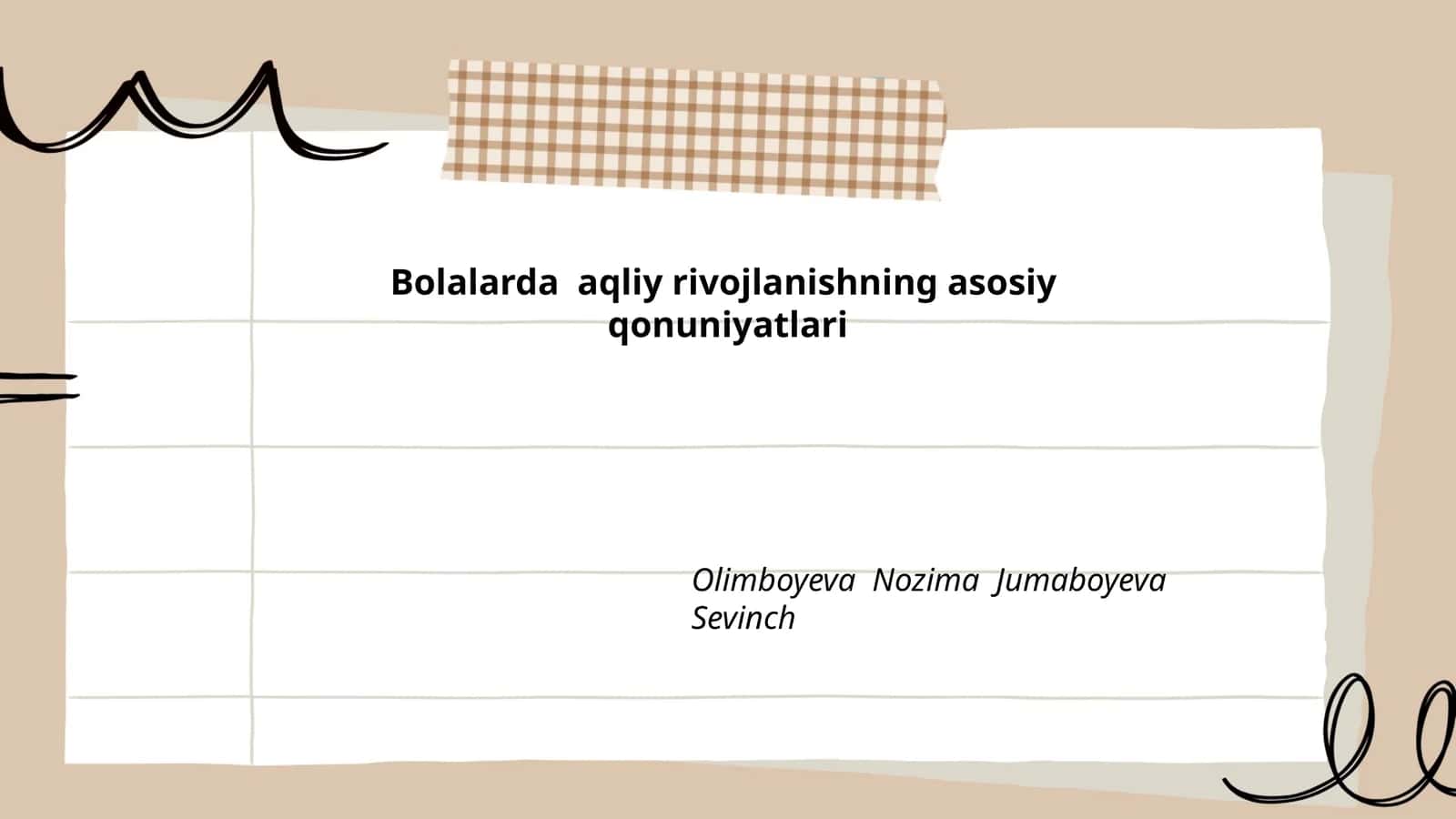 Bolalarda aqliy rivojlanishning asosiy qonuniyatlari 1
