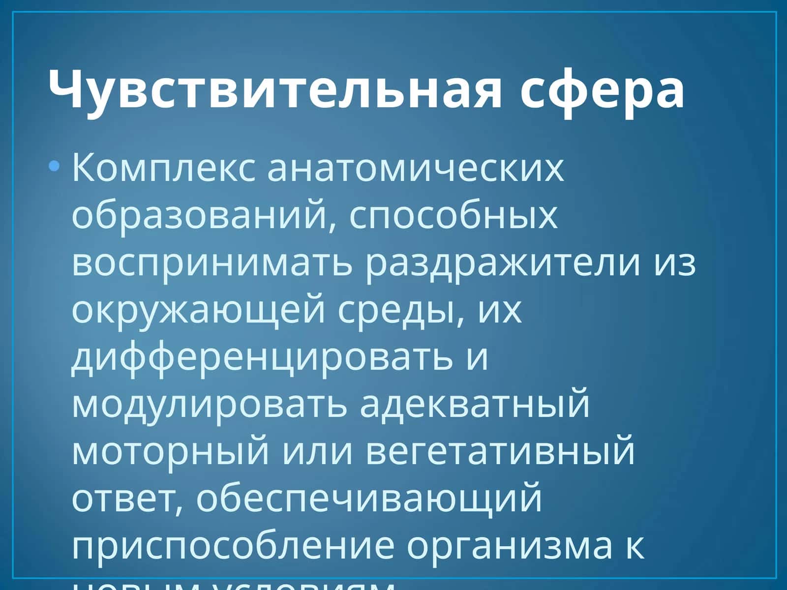 Чувствительная сфера 1