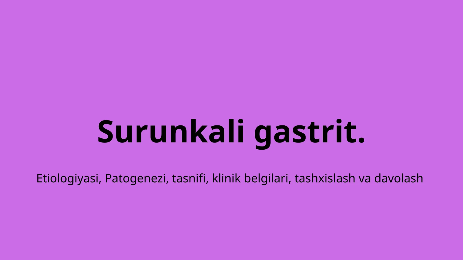 Surunkali gastrit 1