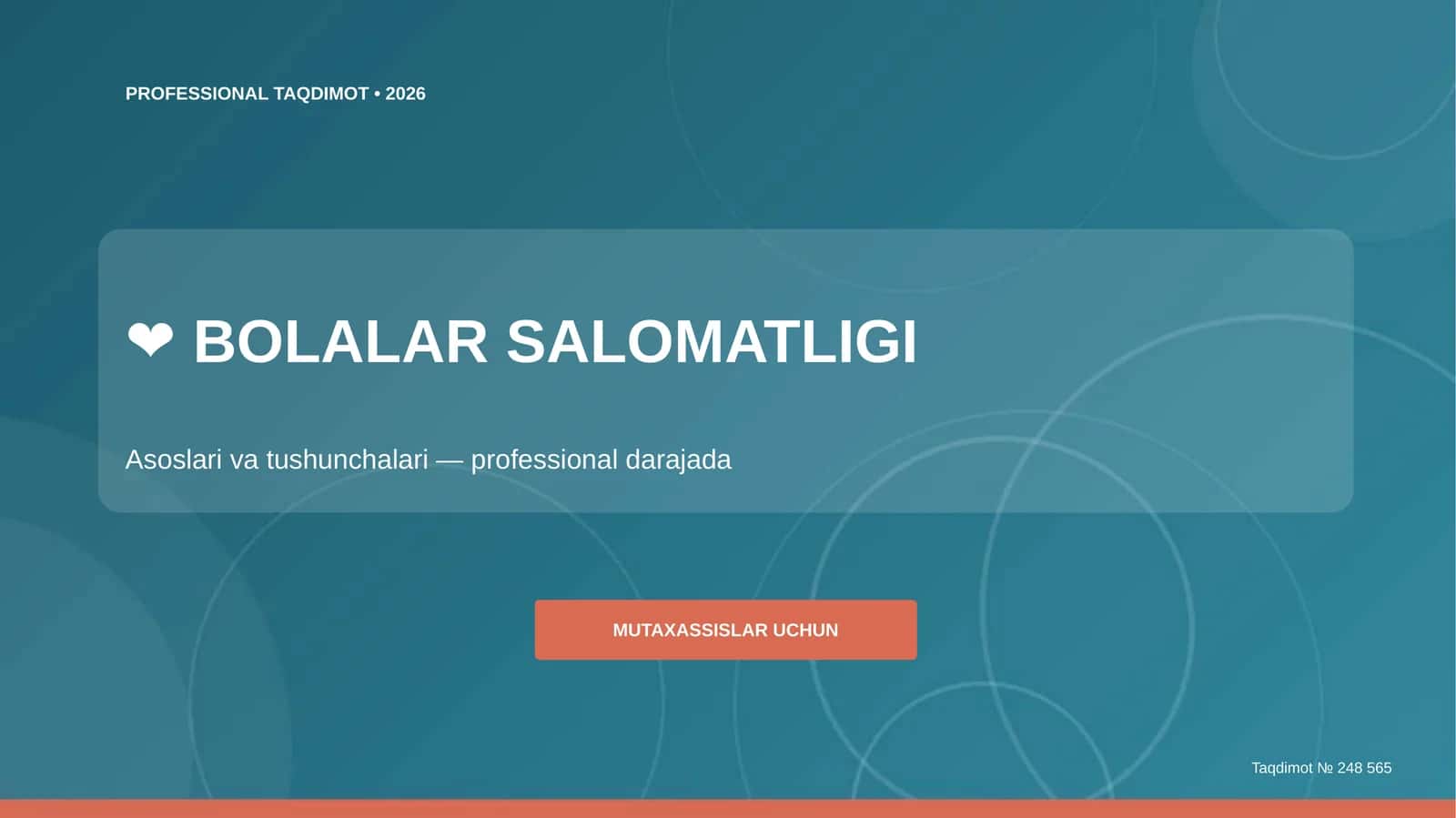 PROFESSIONAL TAQDIMOT • 2026 1
