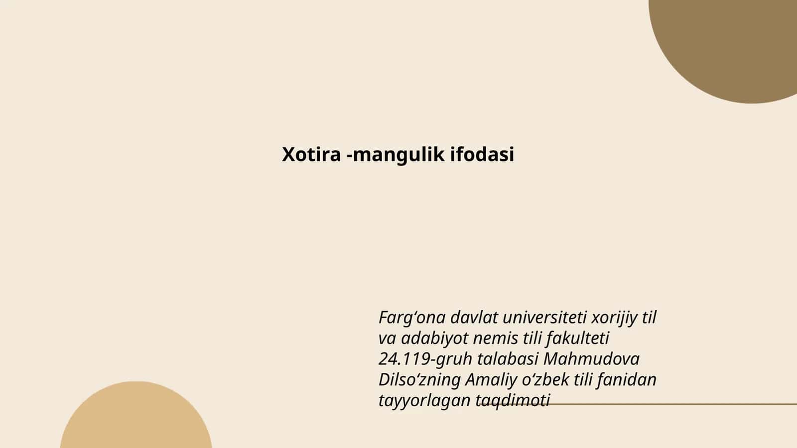 Amaliy oʻzbek tili fanidan tayyorlagan taqdimoti 1