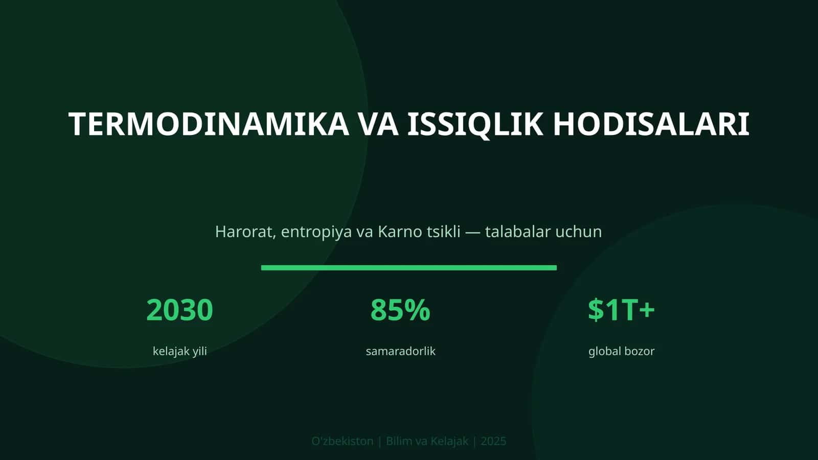 TERMODINAMIKA VA ISSIQLIK HODISALARI 1