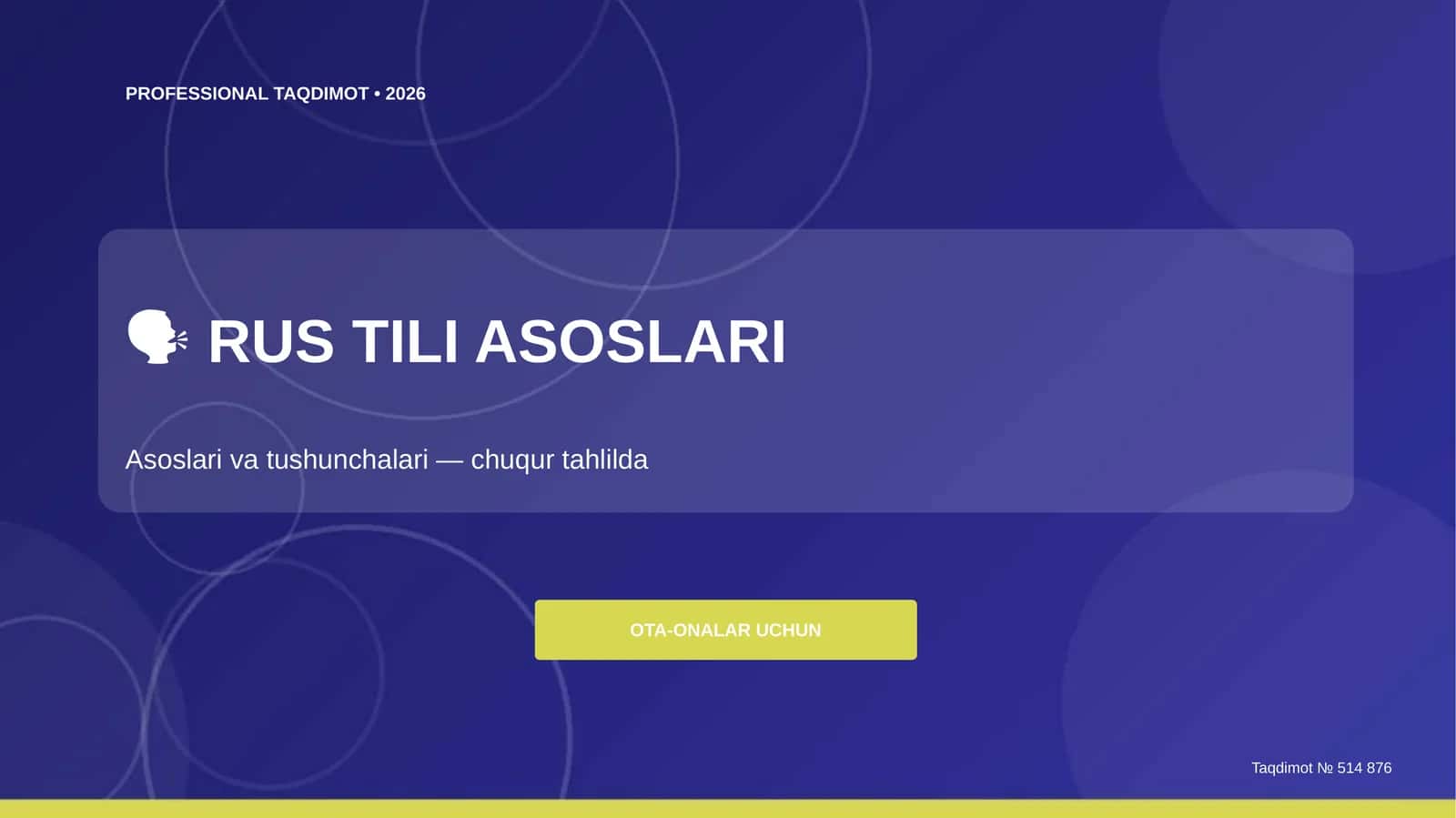RUS TILI ASOSLARI 1