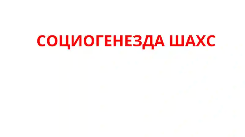 Социогенезда шахс