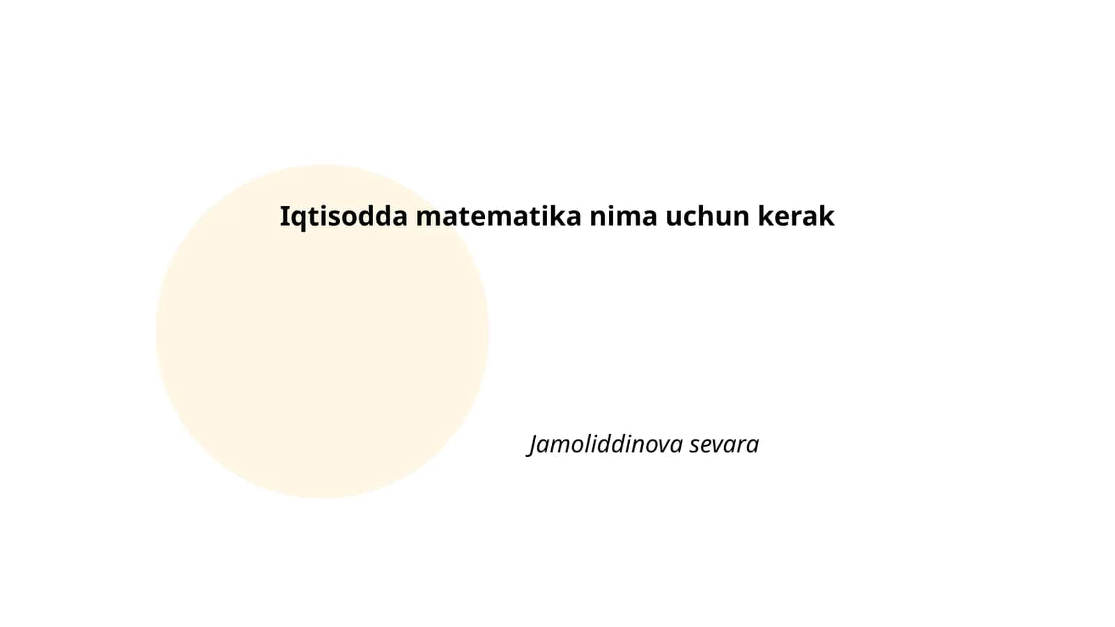 Iqtisodda matematika nima uchun kerak 1