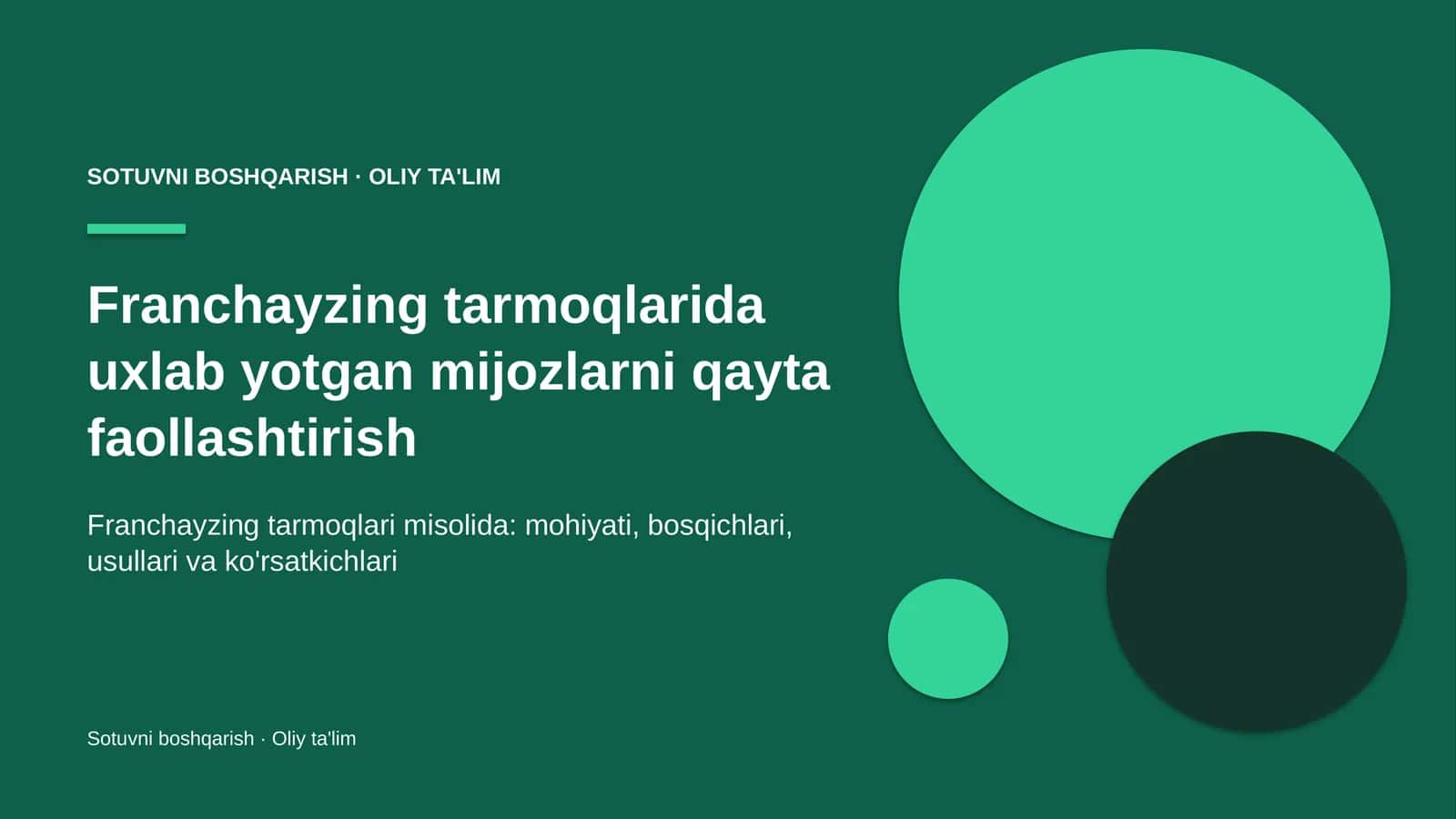 franchayzing tarmoqlarida uxlab yotgan mijozlarni qayta faollashtirish 5222 1