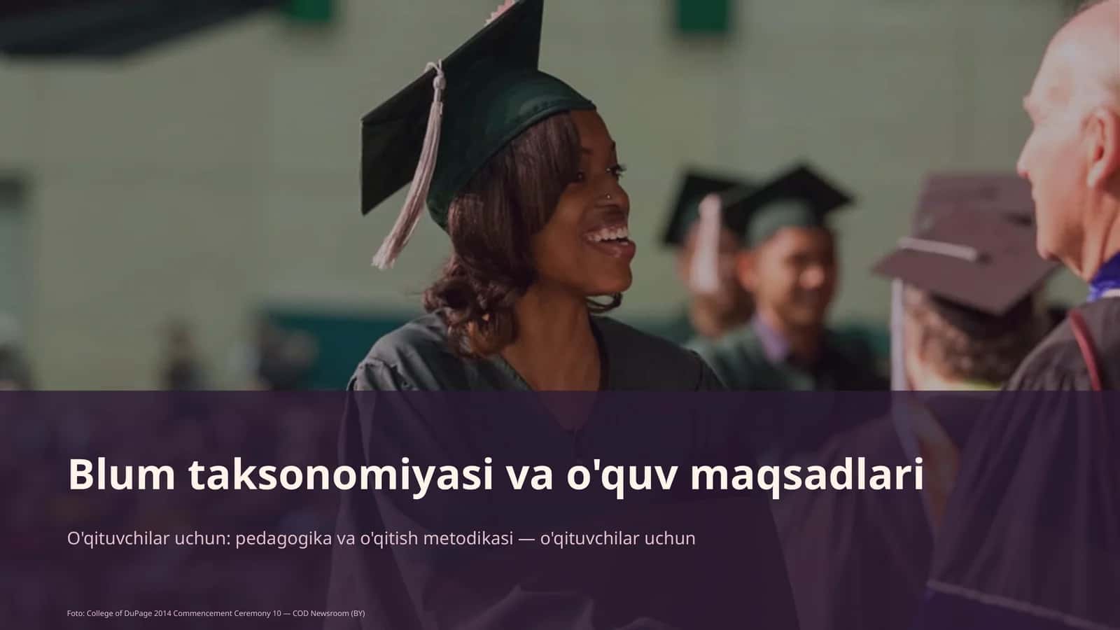 Blum taksonomiyasi va o'quv maqsadlari 1