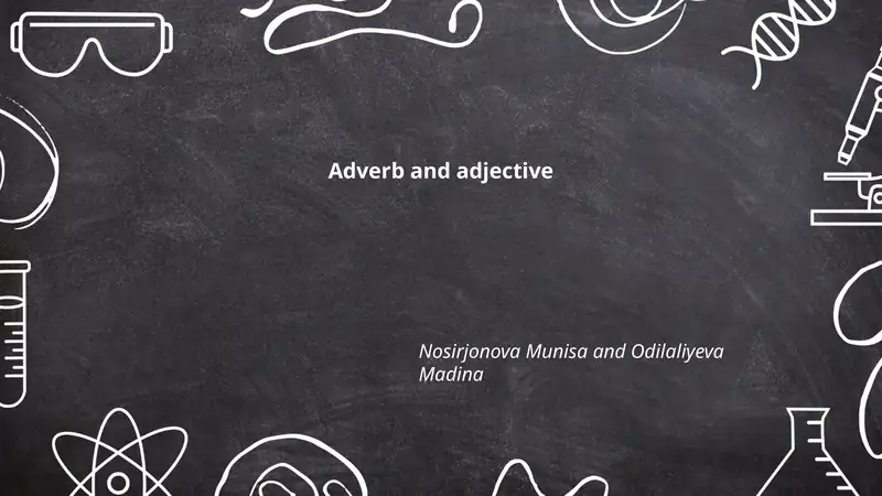 Adverb and adjective 1