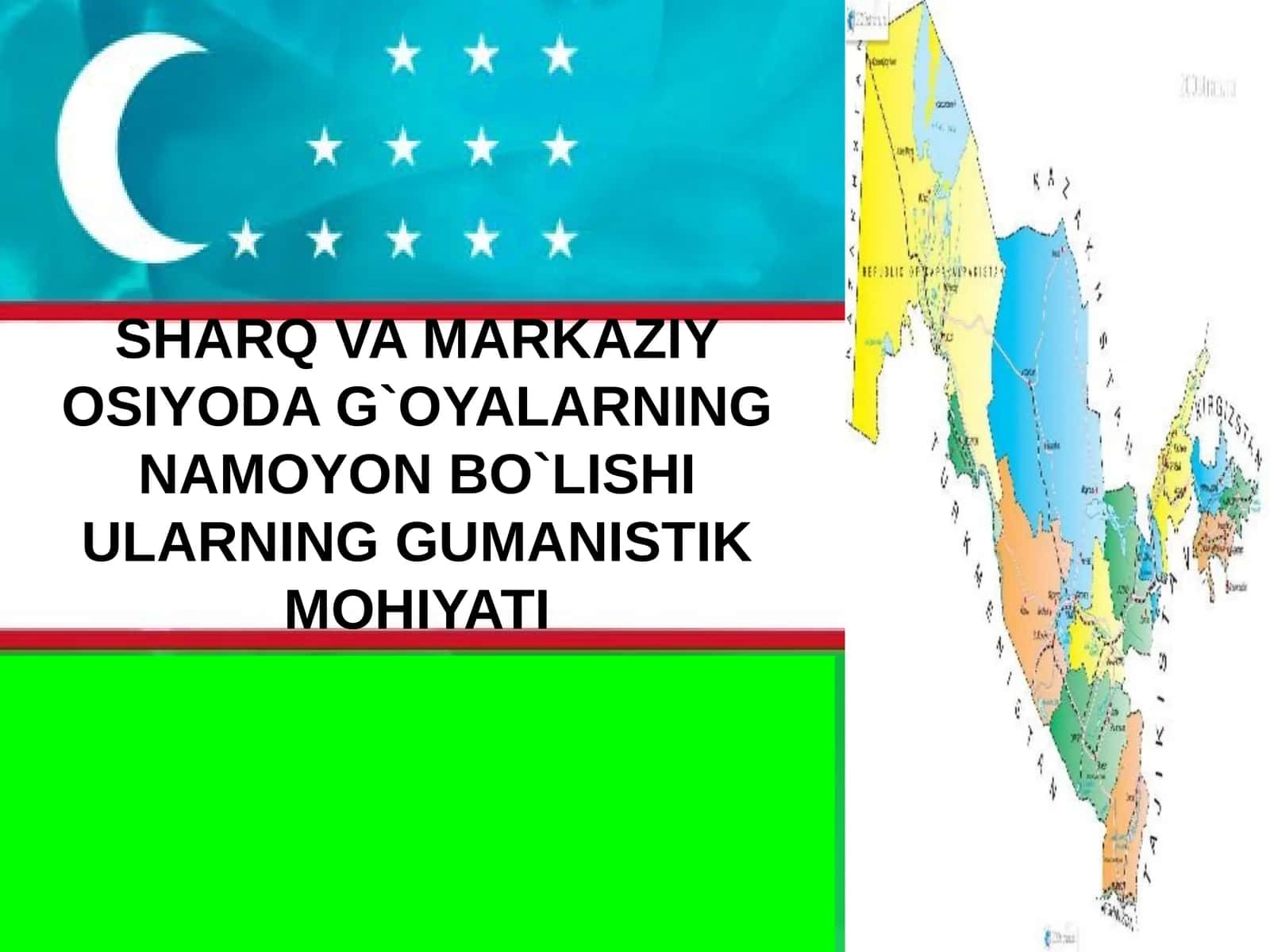 SHARQ VA MARKAZIY OSIYODA G`OYALARNING NAMOYON BO`LISHI ULARNING GUMANISTIK MOHIYATI 1