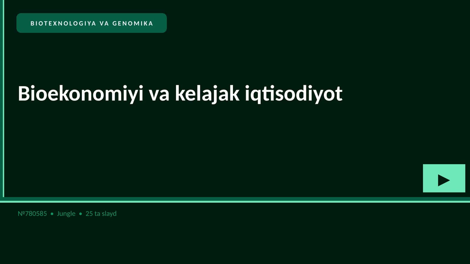 BIOTEXNOLOGIYA VA GENOMIKA 1