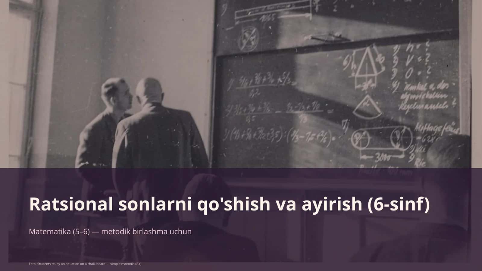 Ratsional sonlarni qo'shish va ayirish (6-sinf) 1