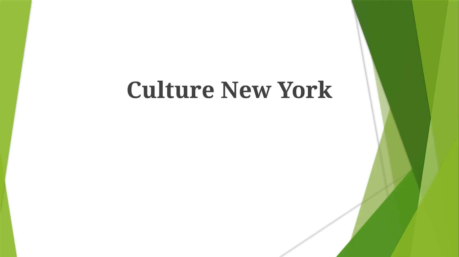 Culture New York 1
