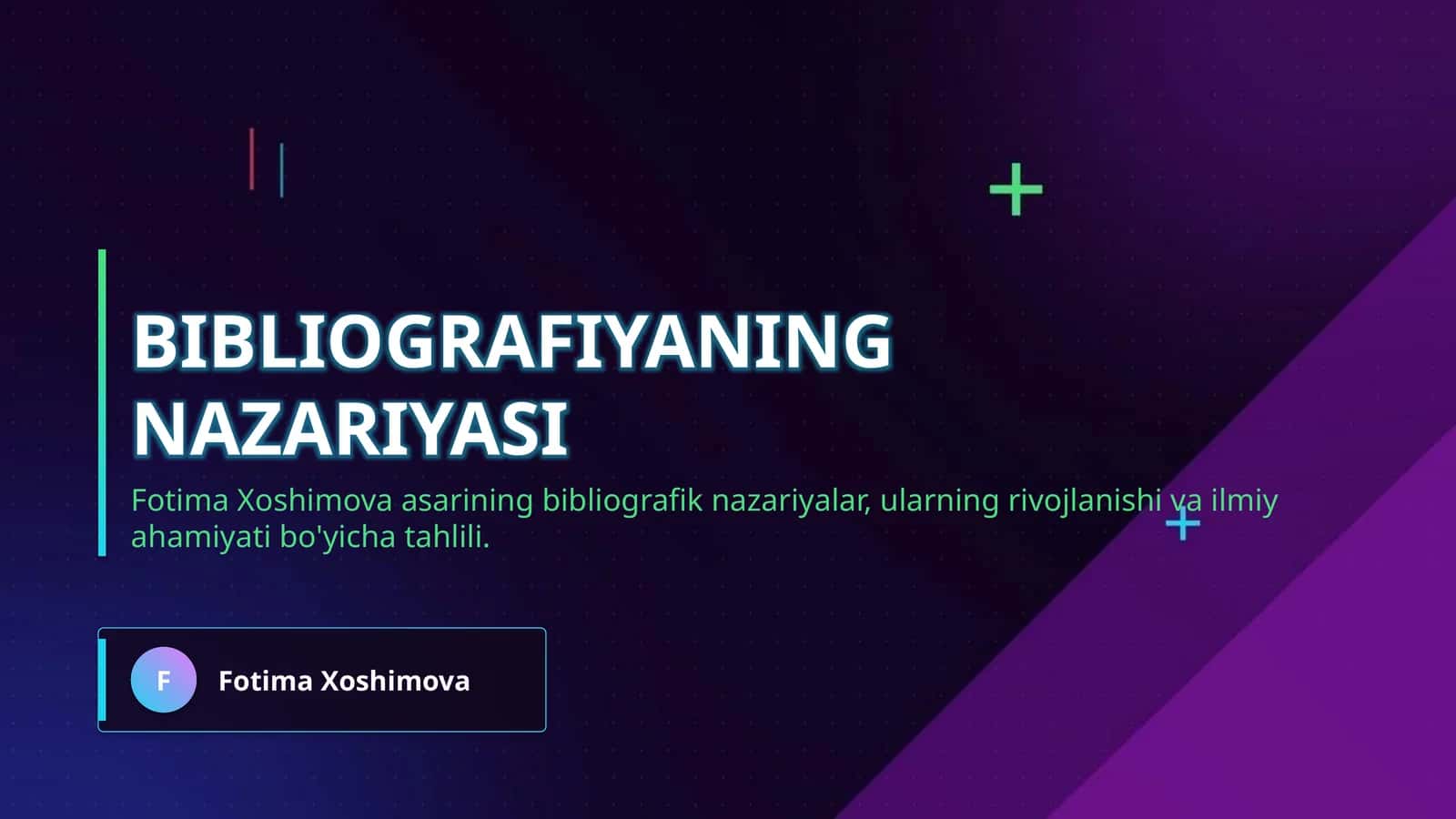 Bibliografiyaning nazariyasi 1