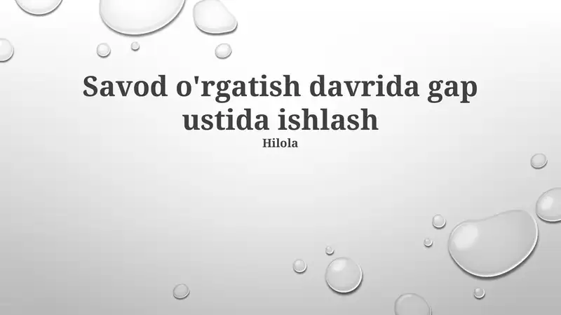 Gaplar ustida ishlash 1