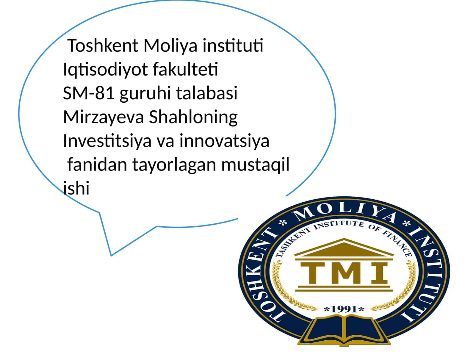 Nomoddiy aktivlarga safarbar etiladigan investitsiyalarni moliyalashtirish 1