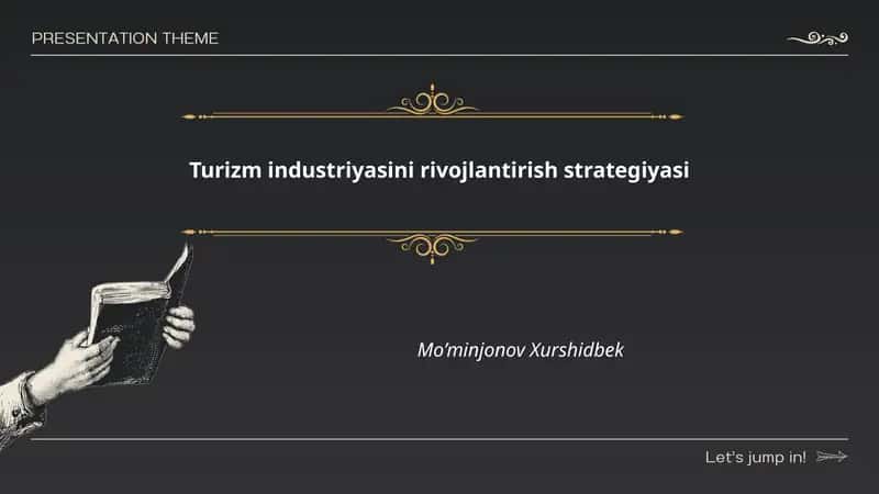 Turizm industriyasini rivojlantirish strategiyasi 1