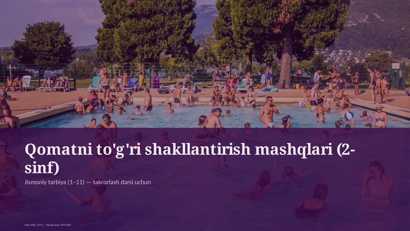 Qomatni to'g'ri shakllantirish mashqlari (2-sinf) 1