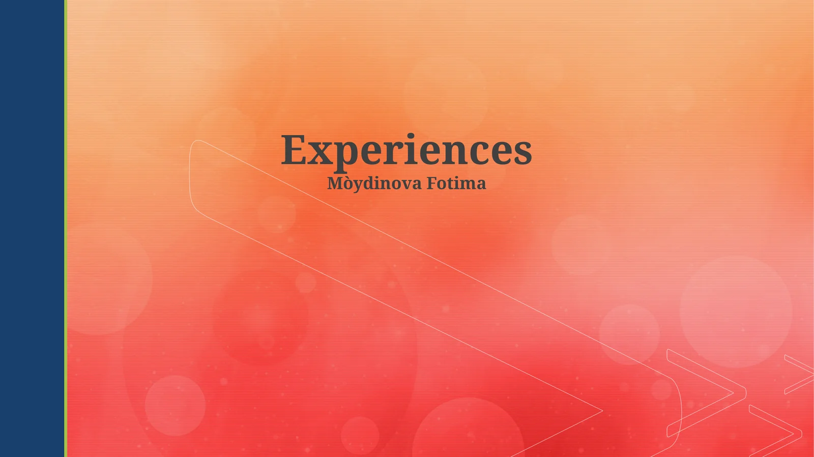 Experiences 1