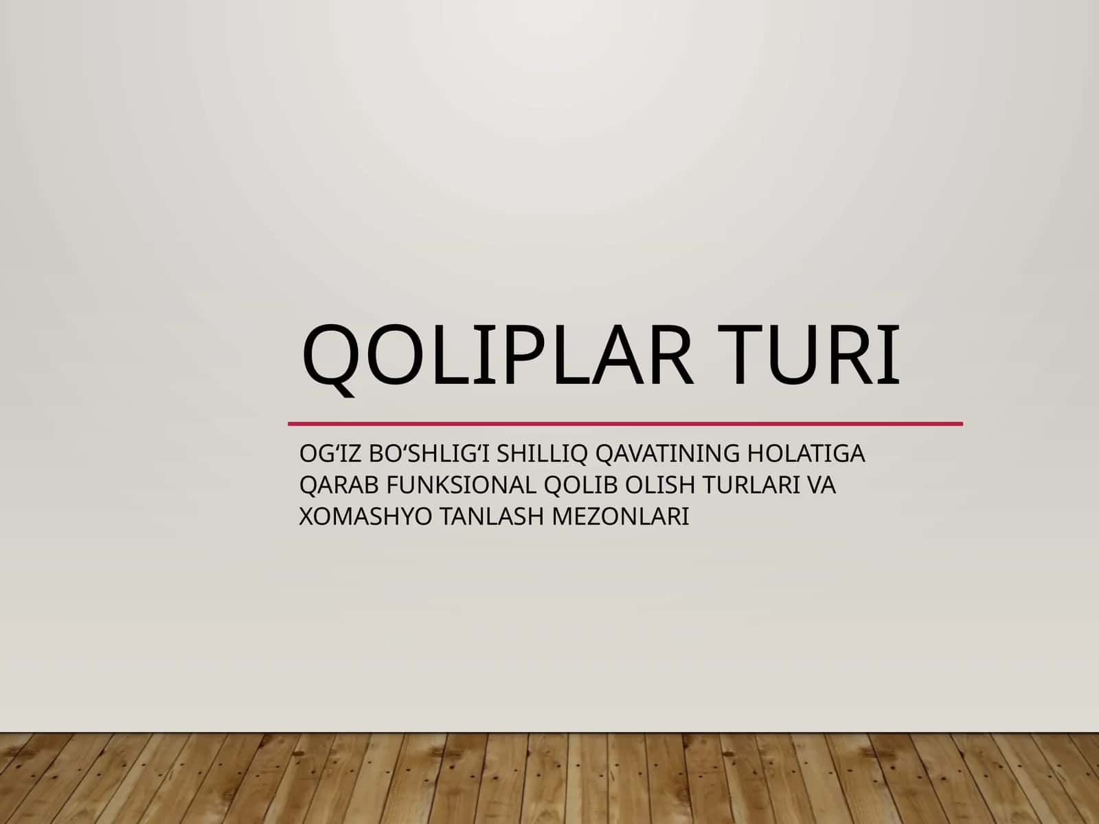 Qoliplar Turi 1