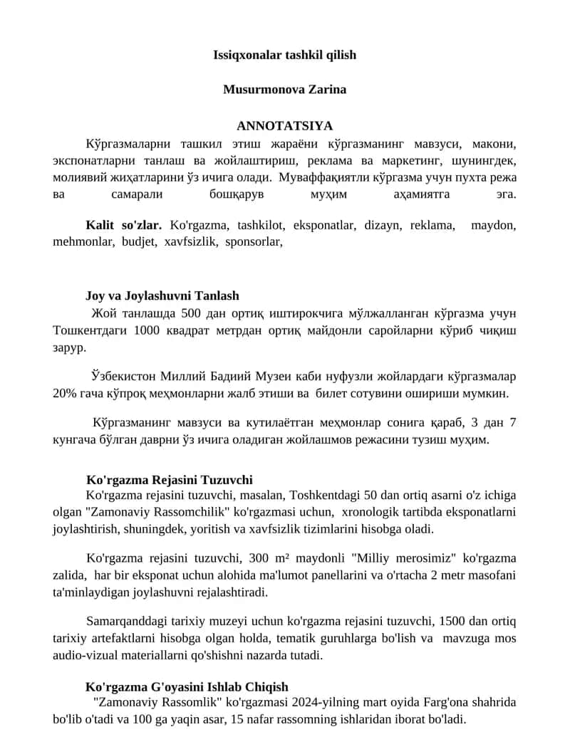 Issiqxonalar tashkil qilish 1