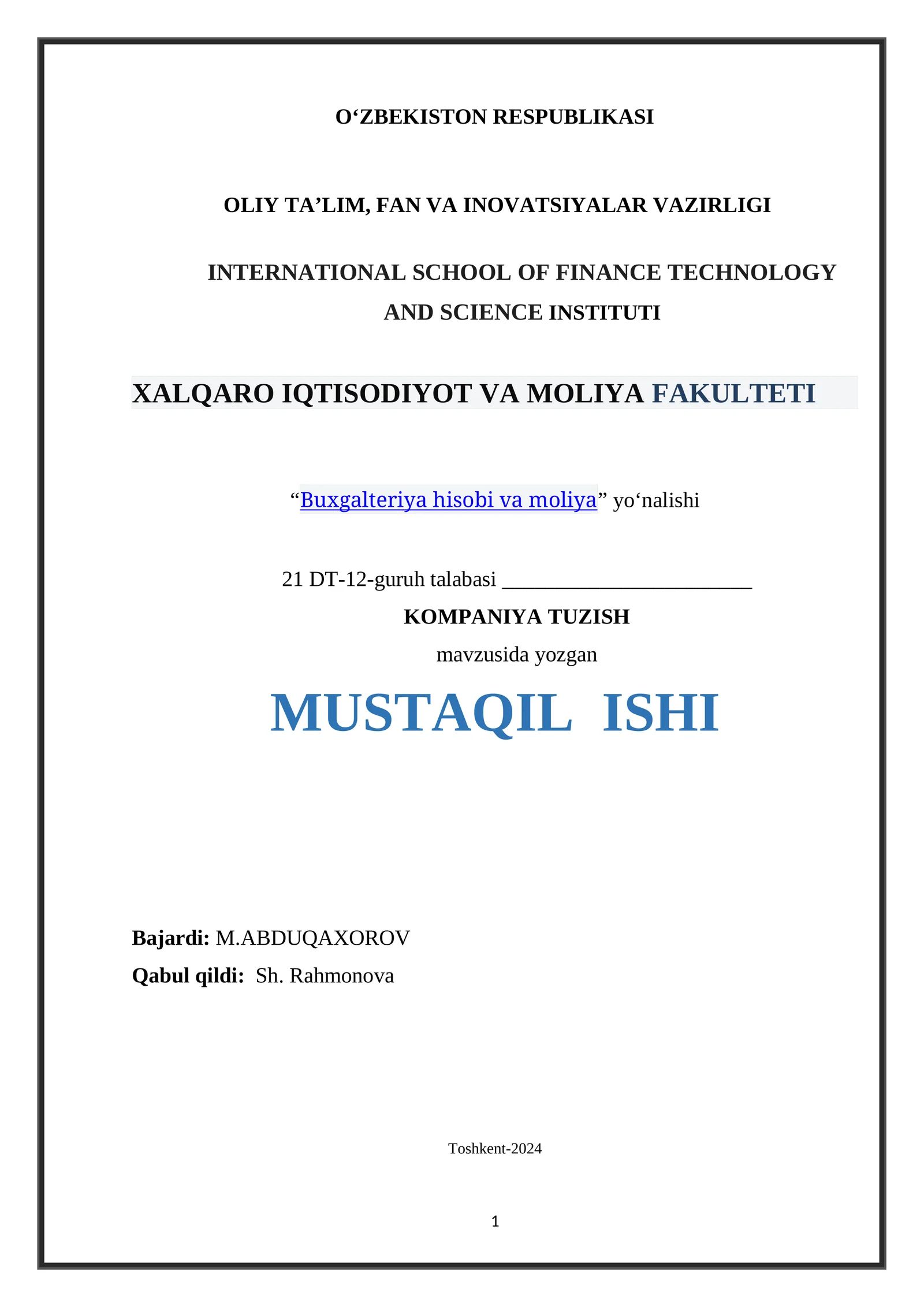 KOMPANIYA TUZISH 1