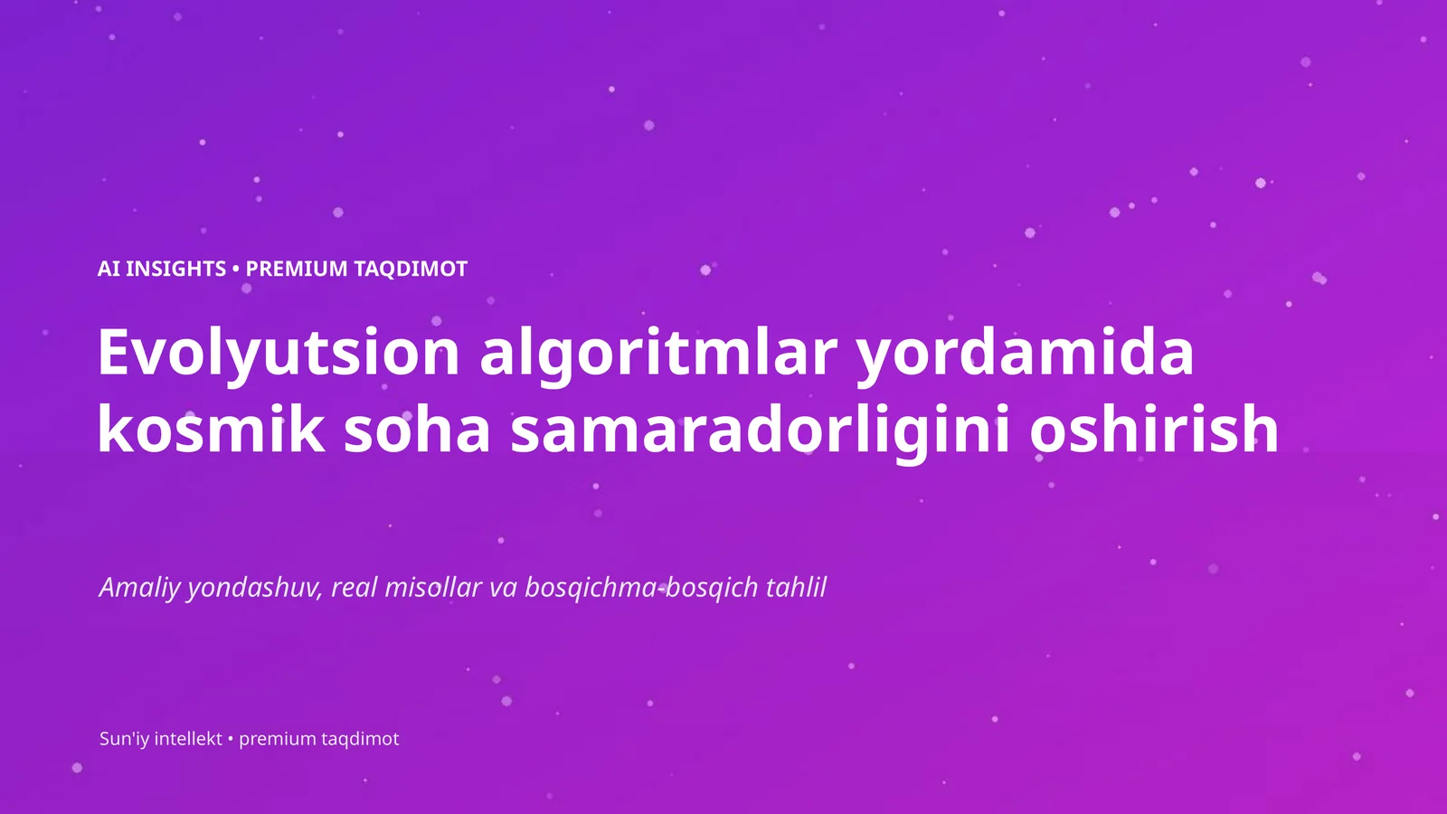 Evolyutsion algoritmlar 1