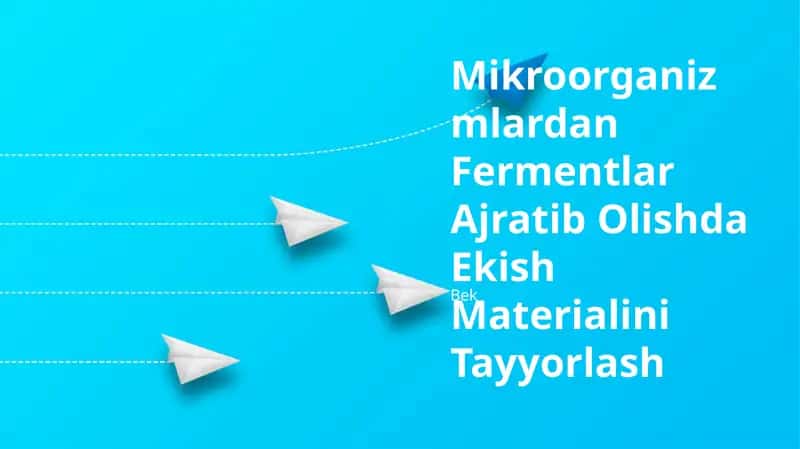 Mikroorganizmlardan Fermentlar Ajratib Olishda Ekish Materialini Tayyorlash 1