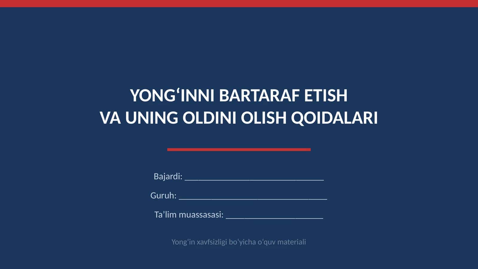 YONG‘INNI BARTARAF ETISH VA UNING OLDINI OLISH QOIDALARI 1
