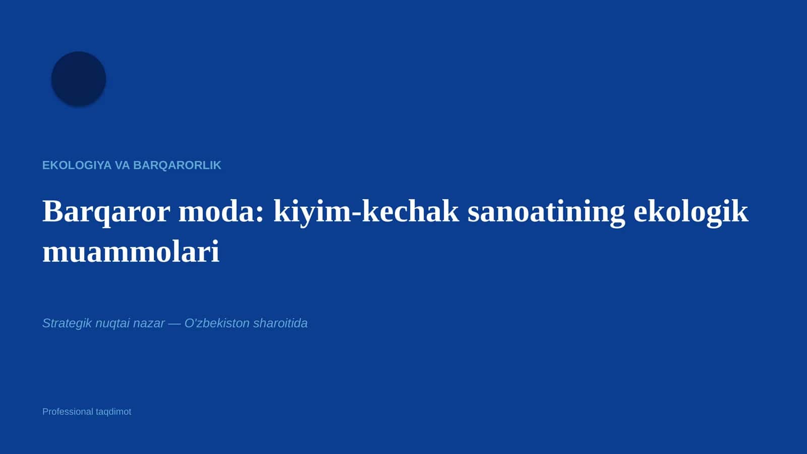 Barqaror moda: kiyim-kechak sanoatining ekologik muammolari 1